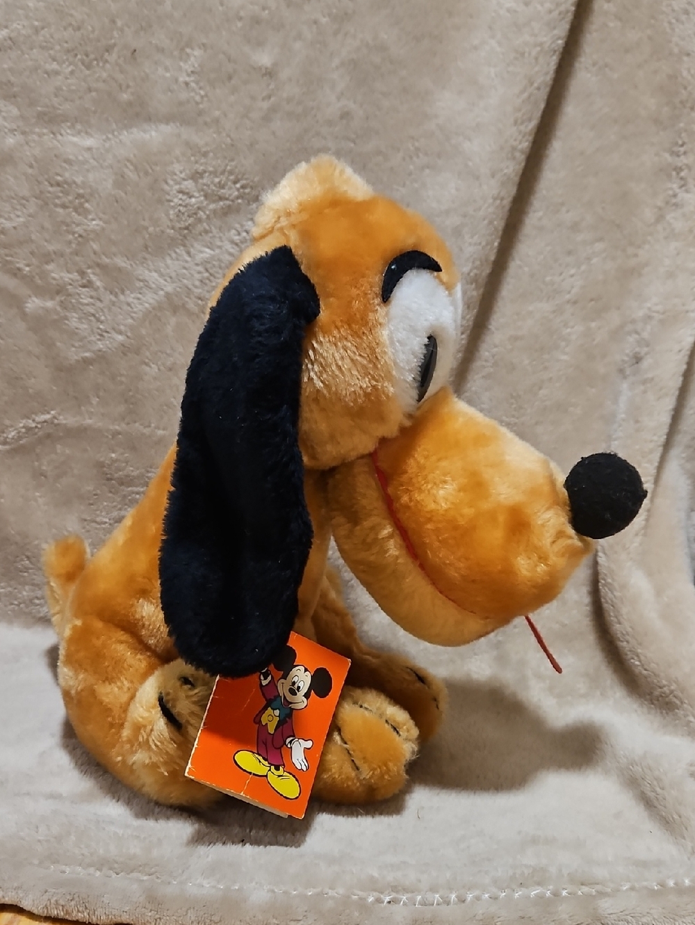 Disney Vintage Pluto Plush Dog Toy with Red Tongue - Picture 5 of 9